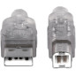 CABO USB-A 5MT (M) TO USB-B (M) PRATA MANHATTAN