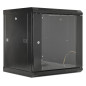 ARMARIO 09U 600X450 INT 19" ACO PRETO