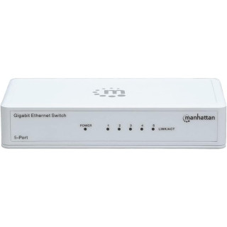 SWITCH 5 MANHAT GIGA IEEE 802.3az PLASTICO