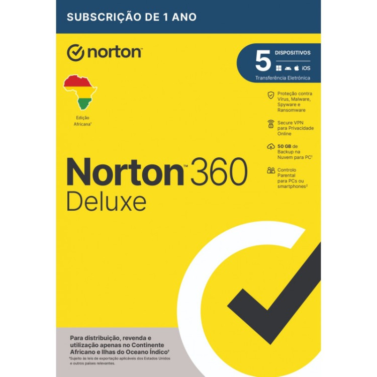 ANTIVIRUS NORTON 360 DELUXE 50GB AF 1 USER 5 DEVICE 12MO WRT DRMKEY FTP