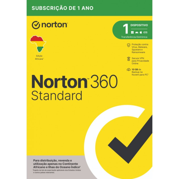 ANTIVIRUS NORTON 360 STANDARD 10GB AF 1 USER 1 DEVICE 12MO WRT DRMKEY FTP