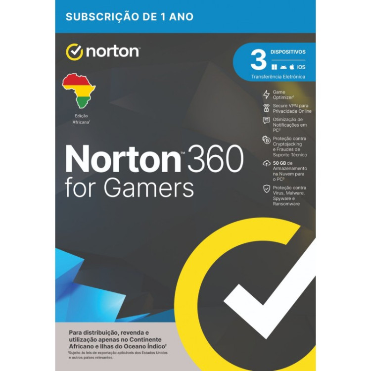 ANTIVIRUS NORTON 360 FOR GAMERS 50GB AF 1 USER 3 DEVICE 12MO WRT DRMKEY FTP