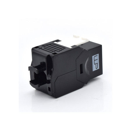 CONECTOR KEYSTONE WP RACK CAT5 UTP 180¼ PRETO