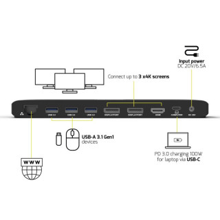 DOCK.STAT. PORT CONNECT USB TYPE C OFFICE 2X 4K