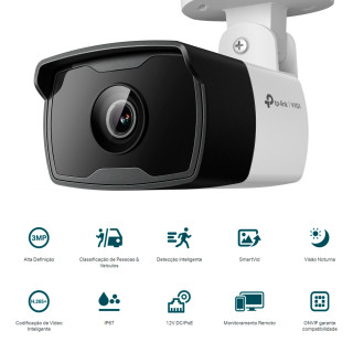 CAMERA WIRELESS TP-LINK OUTDOOR 3MP IR POE SMART DETECTION