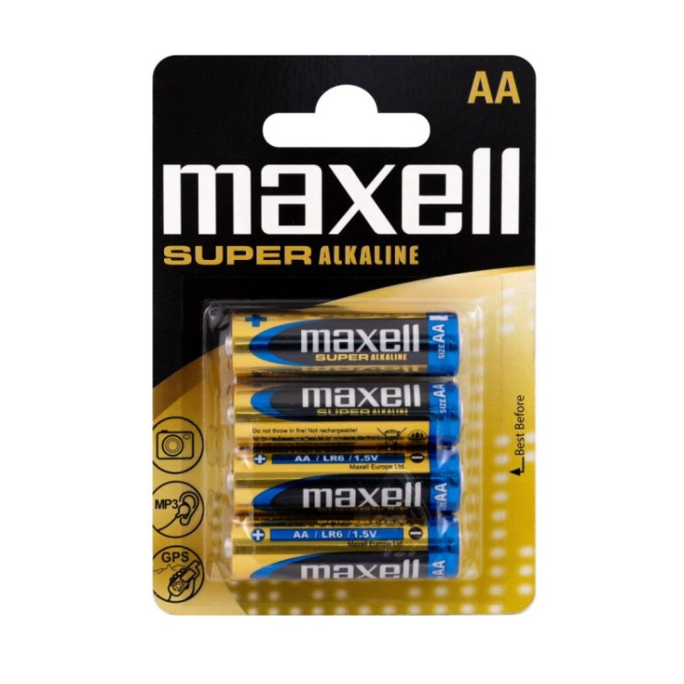 PILHA AA LR6 MAXELL CX/4 SUPERALCALINA