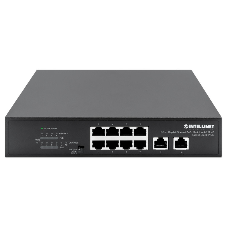 SWITCH 8 INTELLINET ETHERNET POE+ 2XRJ45