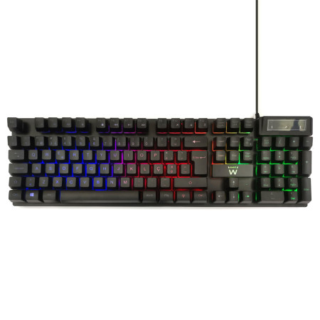 TECLADO EWENT GAMING ILUMINADO USB PRETO