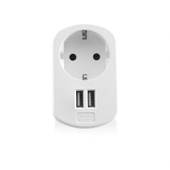 CARREGADOR EWENT 3.4A 2 USB BRANCO S/CABO