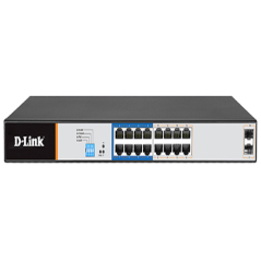 SWITCH 18 DLINK 10/100/1000 C/GESTAO LONG RANGE 250M 16X POE 2X SFP 150W