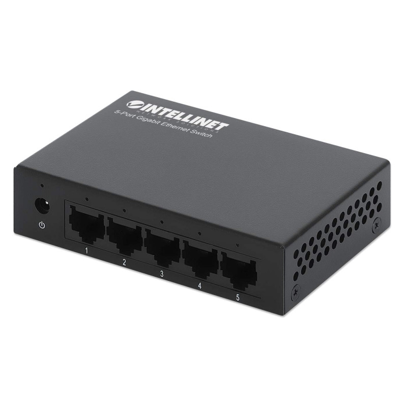 SWITCH 5 INTELLINET 10/100/1000 GIGABIT PLASTICO PRETO