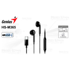 AURICULARES EARBUDS GENIUS HS-M365 USB-C PRETO
