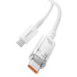 CABO USB-C (M) P/ USB-C (M) 1M 100W BASEUS BRANCO CABO USB-C (M) P/ USB-C (M) 1M 100W BASEUS BRANCO