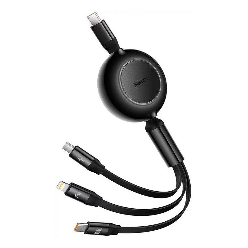 CABO USB-C (M) P/ USB-C/M/L 1.1M 100W RETRATIL BASEUS