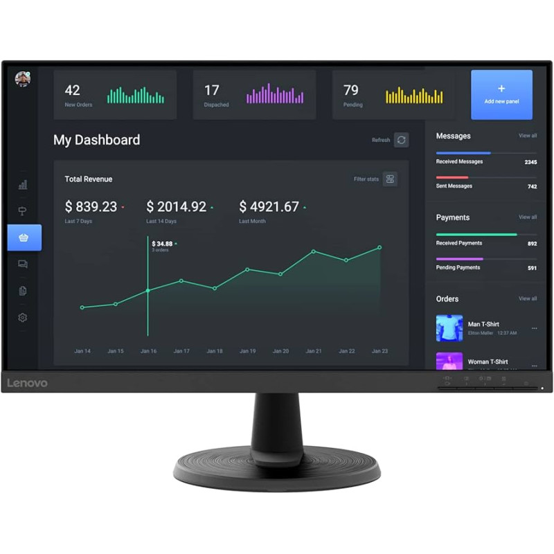 MONITOR 23.8'' LENOVO C24-40 VGA/HDMI/VA PANEL/60HZ/4MS MONITOR 23.8'' LENOVO C24-40 VGA/HDMI/VA PANEL/60HZ/4MS