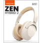 AUSCULTADORES CREATIVE ZEN HYBRID 2 BLUETOOTH NC CREME AUSCULTADORES CREATIVE ZEN HYBRID 2 BLUETOOTH NC CREME