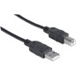 CABO USB-A (M) PARA USB-B (M) 5M SUPERPEED MANHATTAN PRETO CABO USB-A (M) PARA USB-B (M) 5M SUPERPEED MANHATTAN PRETO