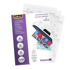 BOLSAS PLASTIFIC.FELLOWES 80MIC A3/25