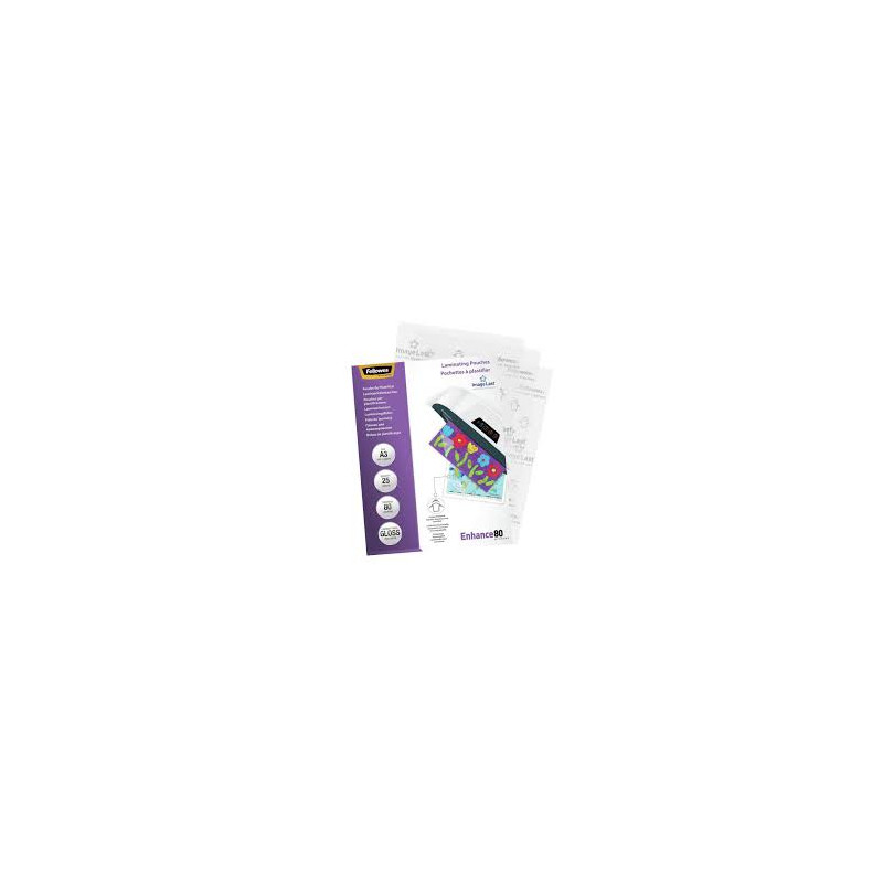BOLSAS PLASTIFIC.FELLOWES 80MIC A3/25