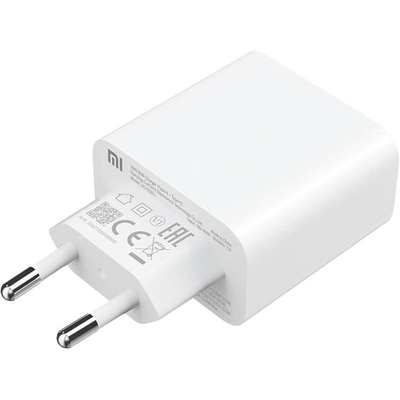 CARREGADOR XIAOMI MI USB-A /C FAST CHARGER 33W WHT