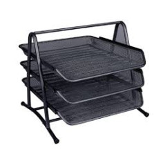 TABULEIRO Q-CONNECT CORRESP. REDE METAL 3 GAVETAS PRETO