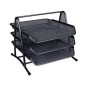 TABULEIRO Q-CONNECT CORRESP. REDE METAL 3 GAVETAS PRETO