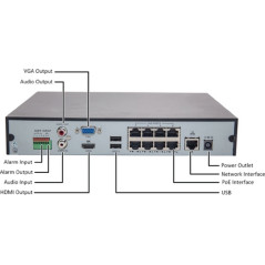 GRAVADOR VIDEO DLINK 8CH POE NETWORK INTERFACE