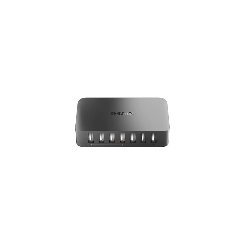 HUB D-LINK 7-PORT USB 2.0 1 BC 1.2 FAST CHARGING PORT - EU POWER ADAPTER HUB D-LINK 7-PORT USB 2.0 1 BC 1.2 FAST CHARGING PORT - EU POWER ADAPTER
