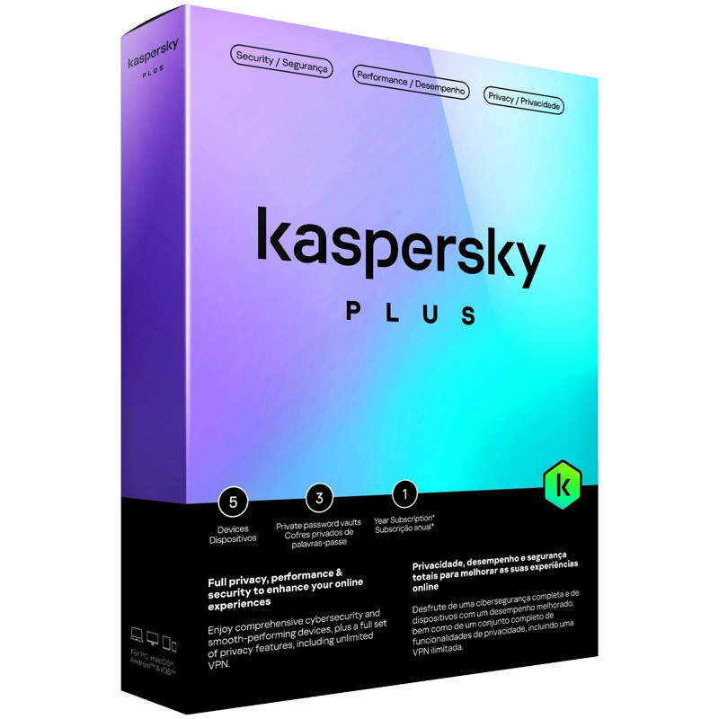 ANTIVIRUS KASPERSKY PLUS 5 PCS