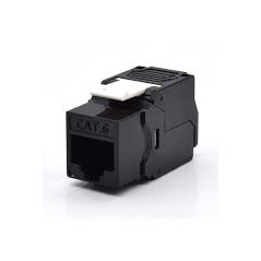 CONECTOR KEYSTONE WP RACK CAT6 UTP 180¼ PRETO
