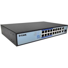 SWITCH 18 DLINK 10/100/1000 C/GESTAO LONG RANGE 250M 16X POE 2X SFP 150W