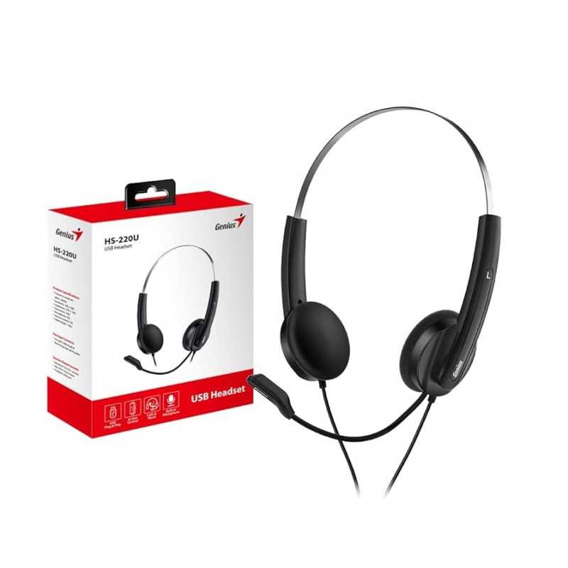 AUSCULTADORES GENIUS HS-220U AI COPILOT USB-A 2.4M AUSCULTADORES GENIUS HS-220U AI COPILOT USB-A 2.4M
