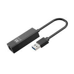 ADAPTADOR EWENT USB-A PARA RJ45 PRETO