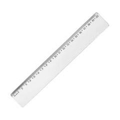REGUA PLAST. CRISTAL 20CM