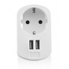 CARREGADOR EWENT 3.4A 2 USB BRANCO S/CABO