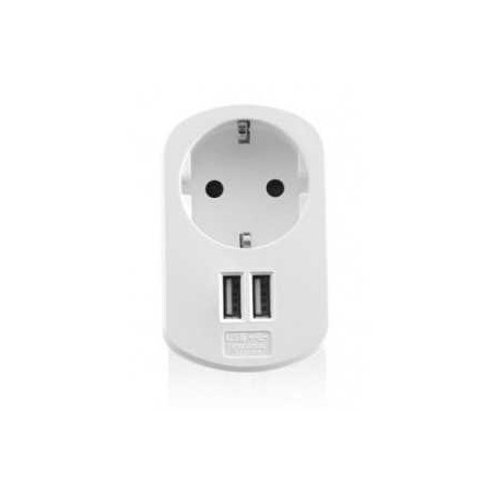 CARREGADOR EWENT 3.4A 2 USB BRANCO S/CABO