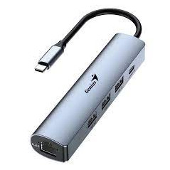 HUB GENIUS UH-545 USB-C(IN) 3X USB-A/ 1X USB-C/ 1X RJ45