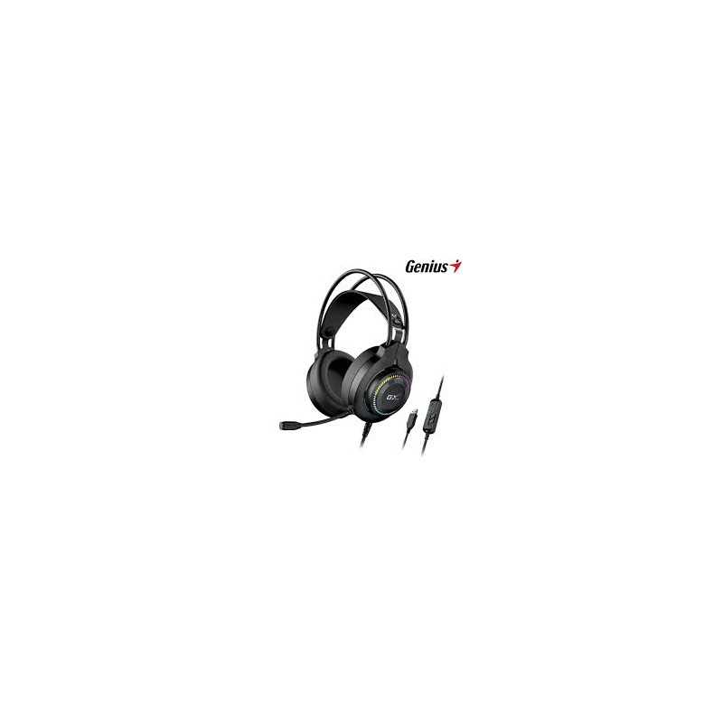 AUSCULTADORES GENIUS HS-GX580U USB RGB LED C/MIC PRETO