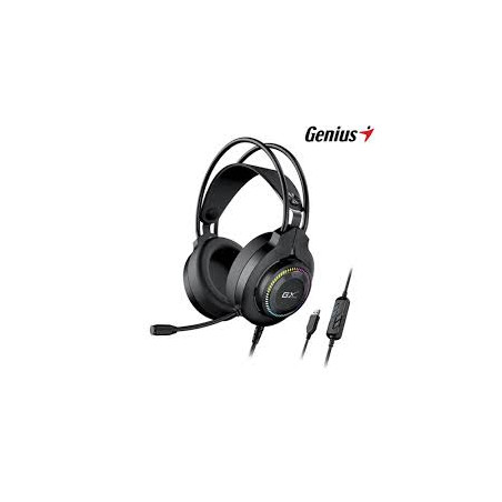AUSCULTADORES GENIUS HS-GX580U USB RGB LED C/MIC PRETO