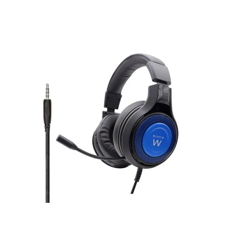 AUSCULTADORES EWENT GAMING PRETO/AZUL C/FIO JACK AUSCULTADORES EWENT GAMING PRETO/AZUL C/FIO JACK