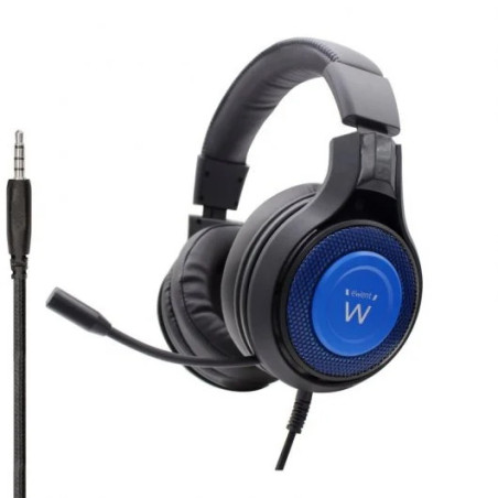 AUSCULTADORES EWENT GAMING PRETO/AZUL C/FIO JACK