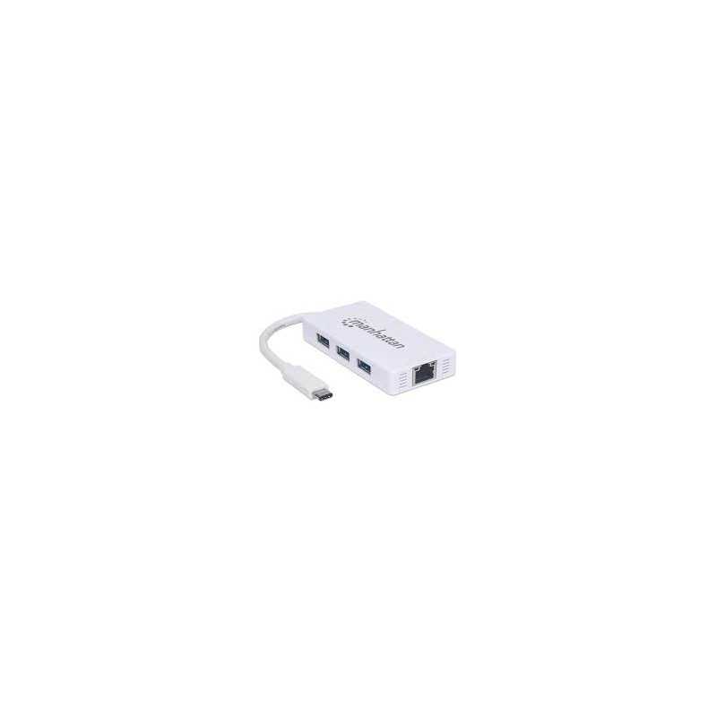 ADAPTADOR USB-C TONER RJ45 Gigabit MANHATTAN