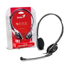AUSCULTADORES GENIUS HS-200C C/ MIC P/PC PRETO