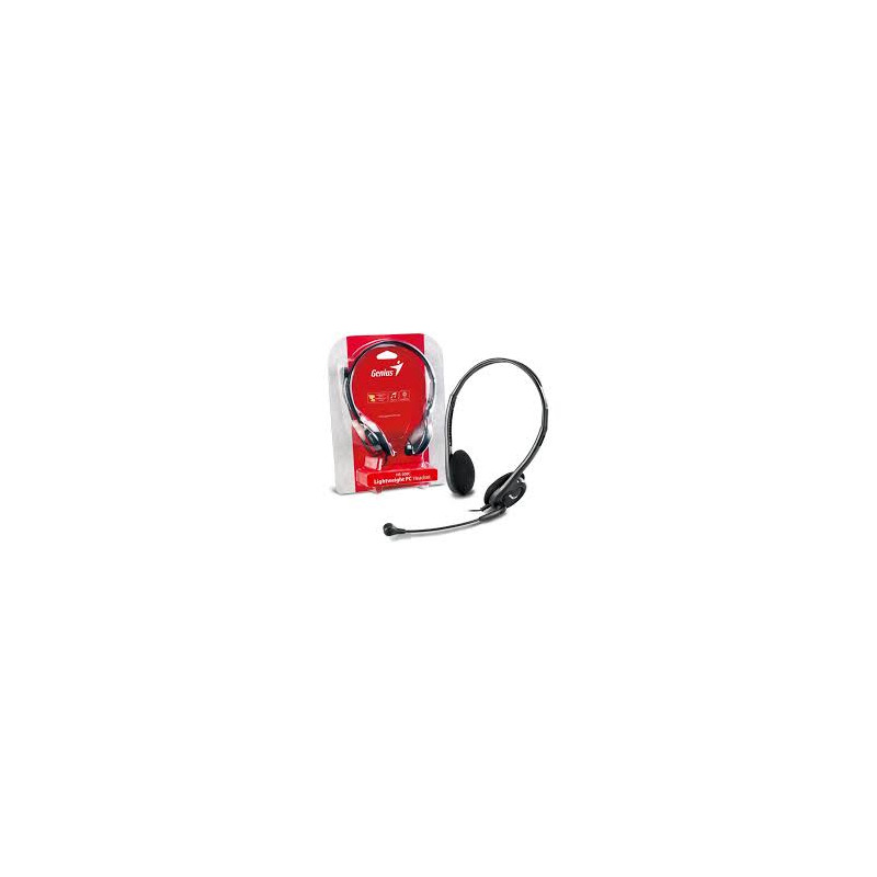AUSCULTADORES GENIUS HS-200C C/ MIC P/PC PRETO AUSCULTADORES GENIUS HS-200C C/ MIC P/PC PRETO