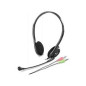 AUSCULTADORES GENIUS HS-200C C/ MIC P/PC PRETO AUSCULTADORES GENIUS HS-200C C/ MIC P/PC PRETO