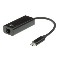 ADAPTADOR EWENT USB-C PARA RJ45 GIGABIT PRETO