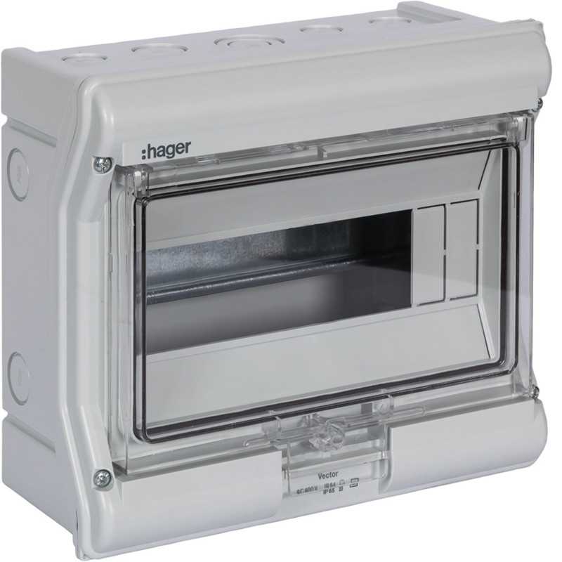 CAIXA HAGER VECTOR ESTANQUE IP55 1 FILA 8/10M