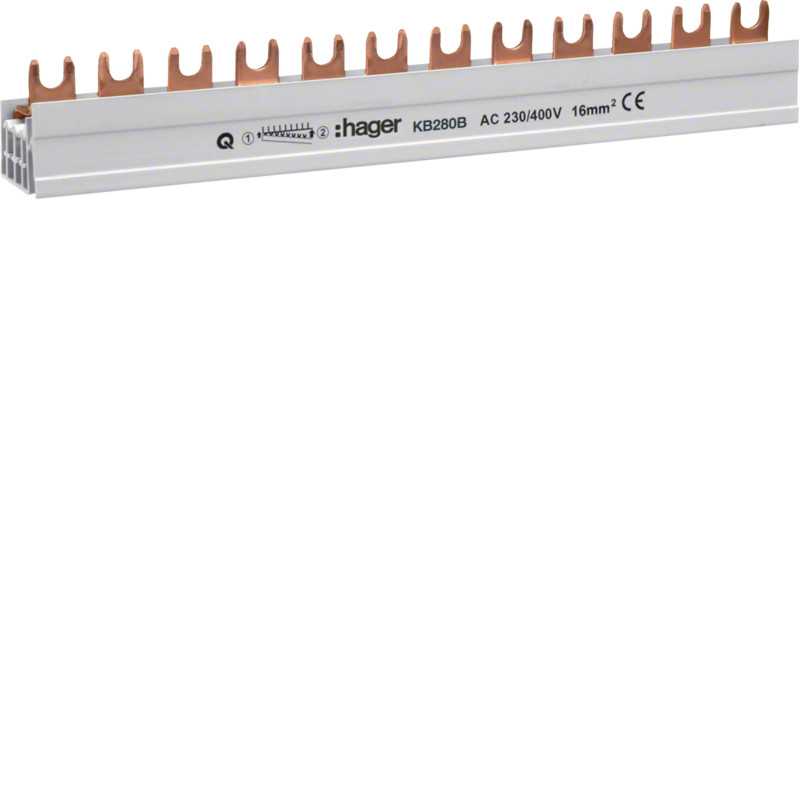 PENTE DE LIGACAO HAGER 1P 100A (PONT.) 20MM2 24M