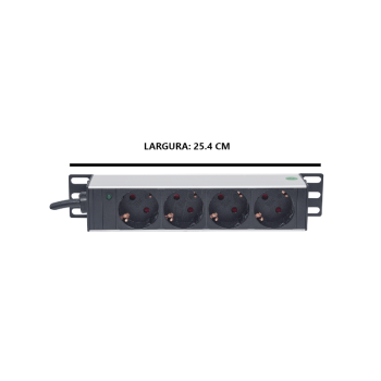 PDU RACKMOUNT 1U 4 GERMAN TYPE 1.8M INT