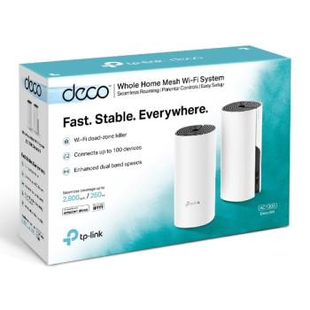 ROUTER TP-LINK WIFI AC1200 WHOLE HOME MESH (2-pack),2_10/100 Mbps Ports